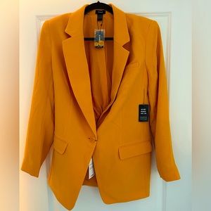 Express orange cinch-back blazer. Size medium. New with tags.